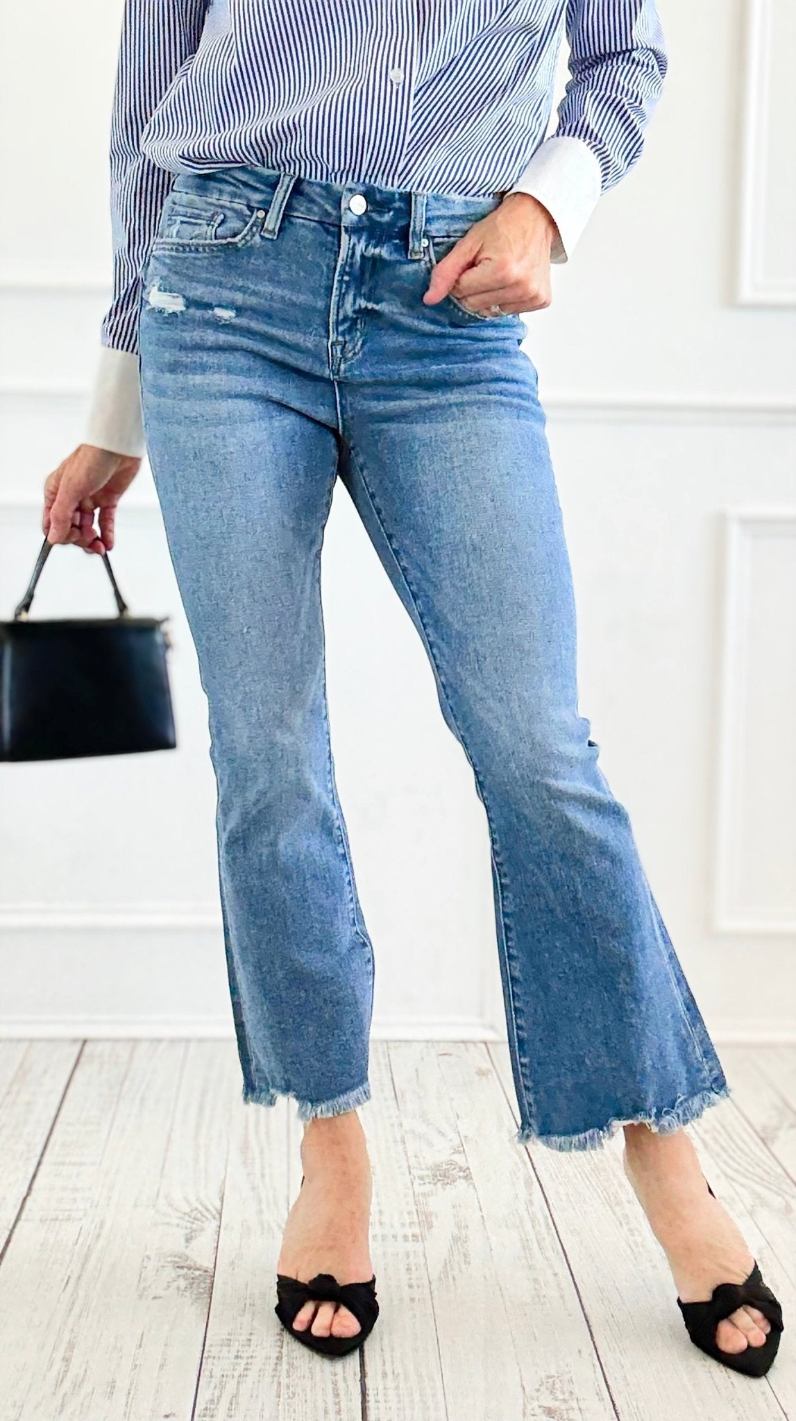 Coastline Crop Denim Pant-190 Denim-Mica Denim-Coastal Bloom Boutique, find the trendiest versions of the popular styles and looks Located in Indialantic, FL