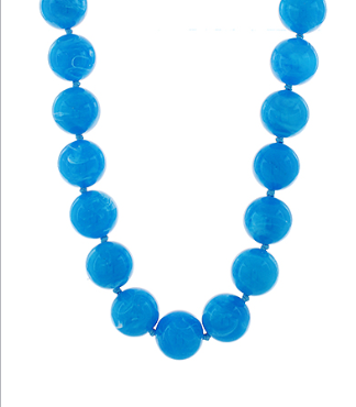 Cloud Drift Beaded Necklace -  Cobalt Blue