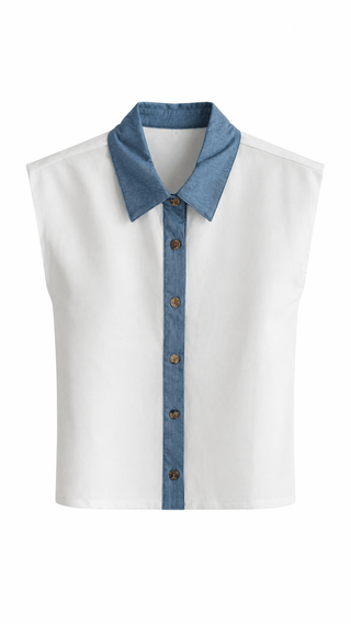 Collared Button Front Top