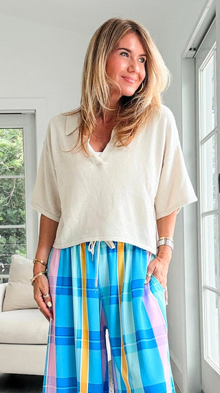Collared Knit Top