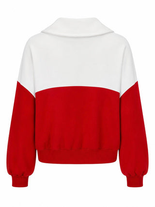 Color Block Quarter Zip Top