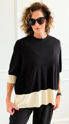 Color-Blocked Poncho Sleeve Sweater-140 Sweaters-Z STUDIO-Coastal Bloom Boutique, find the trendiest versions of the popular styles and looks Located in Indialantic, FL
