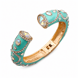 Color Pop Pavé Cuff Bracelet - Blue
