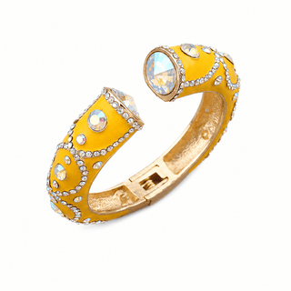 Color Pop Pavé Cuff Bracelet - Yellow