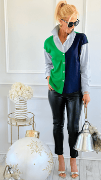 Colorblock Chic Mixed Top - JOH-110 Long Sleeve Tops-Joh Apparel-Coastal Bloom Boutique, find the trendiest versions of the popular styles and looks Located in Indialantic, FL
