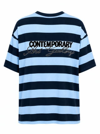 Contemporary Bloom Striped Italian Tee