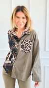Cord Pattern Split II Italian Top-110 Long Sleeve Tops-SEÑORITA C-Coastal Bloom Boutique, find the trendiest versions of the popular styles and looks Located in Indialantic, FL