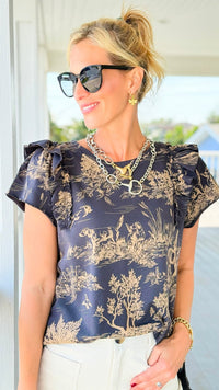 Countryside Ruffle Detail Top-110 Short Sleeve Tops-Umgee-Coastal Bloom Boutique, find the trendiest versions of the popular styles and looks Located in Indialantic, FL