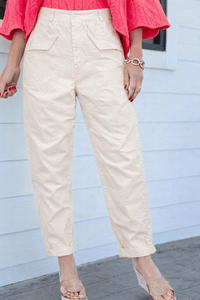 Couture Ease Italian Pant- Cream