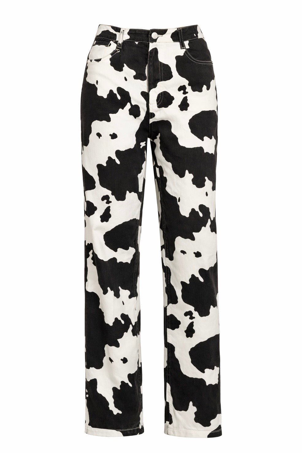 Cowgirl Rodeo High Waist Cow Print Jean