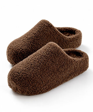 Cozy Sherpa Clog Slippers - Coffee