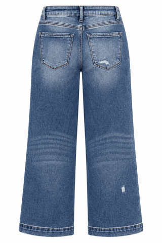 Cropped Wide Leg Jeans