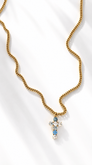 Cross Necklace - Coastal Breeze Colors - TOVA