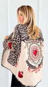 Crown Bejeweled Italian Quilted Jacket-160 Jackets-Italianissimo-Coastal Bloom Boutique, find the trendiest versions of the popular styles and looks Located in Indialantic, FL