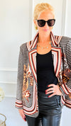 Crowned Instinct Italian Blazer-160 Jackets-Italianissimo-Coastal Bloom Boutique, find the trendiest versions of the popular styles and looks Located in Indialantic, FL