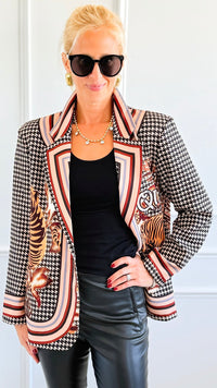 Crowned Instinct Italian Blazer-160 Jackets-Italianissimo-Coastal Bloom Boutique, find the trendiest versions of the popular styles and looks Located in Indialantic, FL