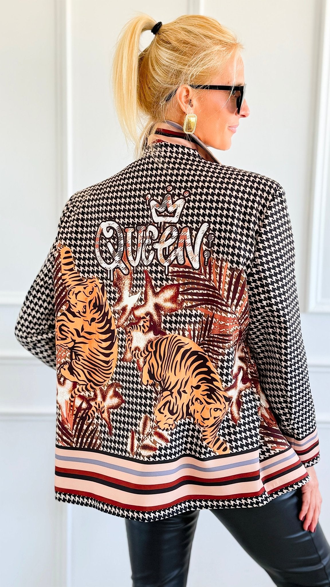 Crowned Instinct Italian Blazer-160 Jackets-Italianissimo-Coastal Bloom Boutique, find the trendiest versions of the popular styles and looks Located in Indialantic, FL