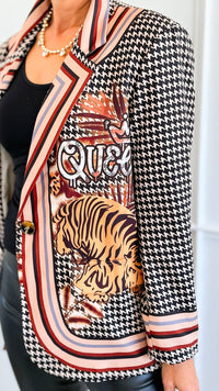 Crowned Instinct Italian Blazer-160 Jackets-Italianissimo-Coastal Bloom Boutique, find the trendiest versions of the popular styles and looks Located in Indialantic, FL