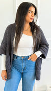 Cuff & Comfort Chenille Cardigan-Ink Charcoal-150 Cardigans/Layers-POL-Coastal Bloom Boutique, find the trendiest versions of the popular styles and looks Located in Indialantic, FL