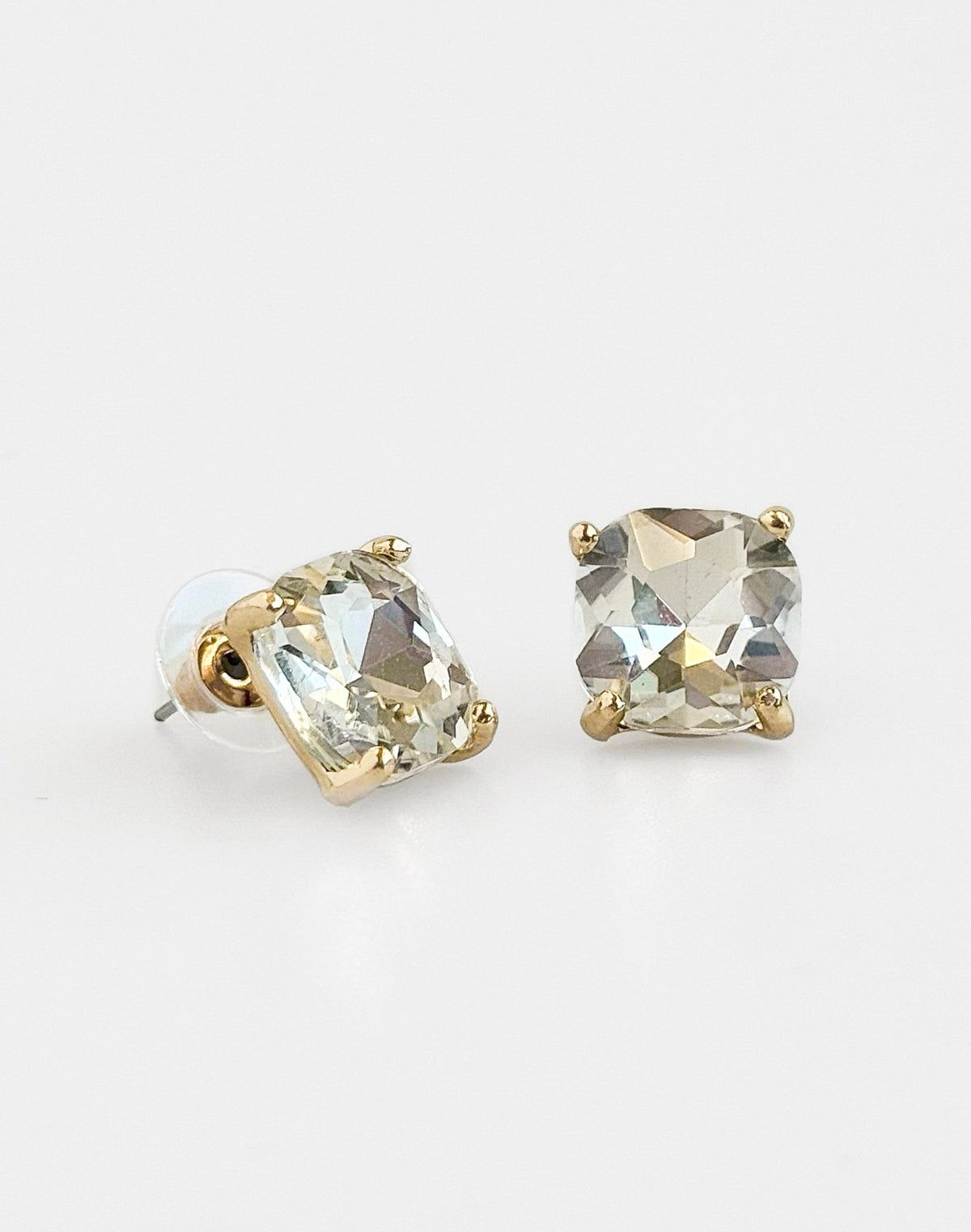 Cushion Stone Stud Evening Earrings - Clear -CZ-230 Jewelry-NYW-Coastal Bloom Boutique, find the trendiest versions of the popular styles and looks Located in Indialantic, FL