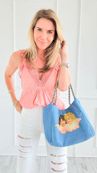 Custom CB - Crowned in Love Tote-240 Bags-Bag Boutique-H&D / Holly-Coastal Bloom Boutique, find the trendiest versions of the popular styles and looks Located in Indialantic, FL