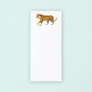 Notepad with a tiger illustration on a light blue background