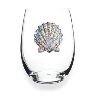Glittering Seashell Wine Charm Glass-270 Home/Gift-The Queen's Jewels-Coastal Bloom Boutique, find the trendiest versions of the popular styles and looks Located in Indialantic, FL