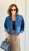 Darling Denim Snap Front Shirt-Coastal Bloom-Coastal Bloom Boutique, find the trendiest versions of the popular styles and looks Located in Indialantic, FL
