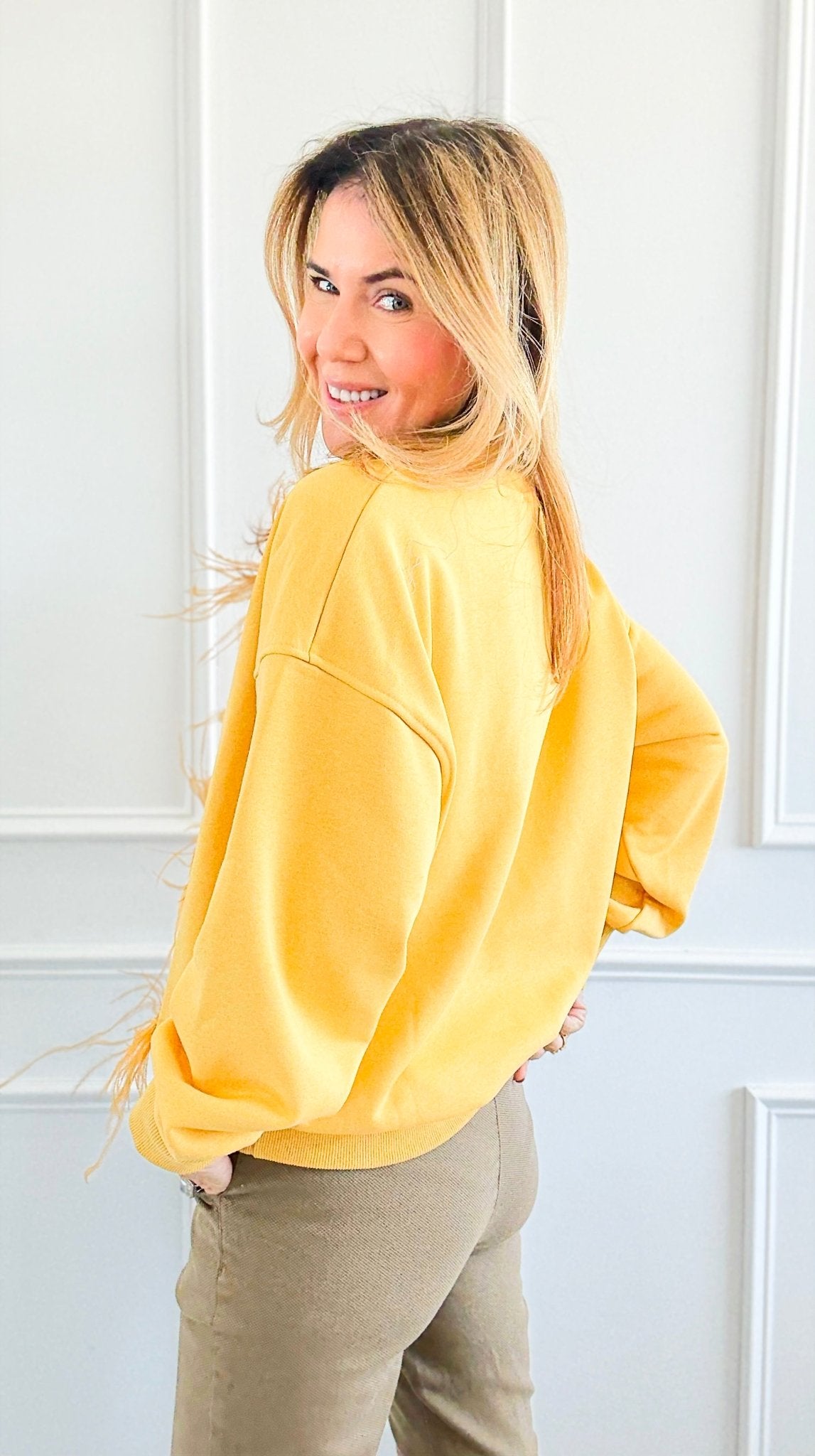 Daydream Bloom Embellished Sweatshirt-110 Long Sleeve Tops-ROUSSEAU-Coastal Bloom Boutique, find the trendiest versions of the popular styles and looks Located in Indialantic, FL