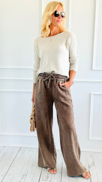 Daydream Lounge Pants - Mocha-100 Pants-Zenana-Coastal Bloom Boutique, find the trendiest versions of the popular styles and looks Located in Indialantic, FL