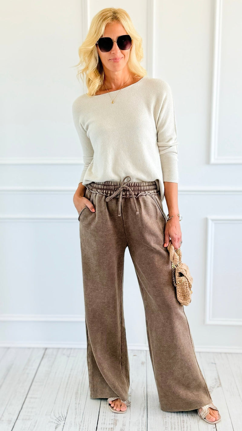 Daydream Lounge Pants - Mocha-100 Pants-Zenana-Coastal Bloom Boutique, find the trendiest versions of the popular styles and looks Located in Indialantic, FL