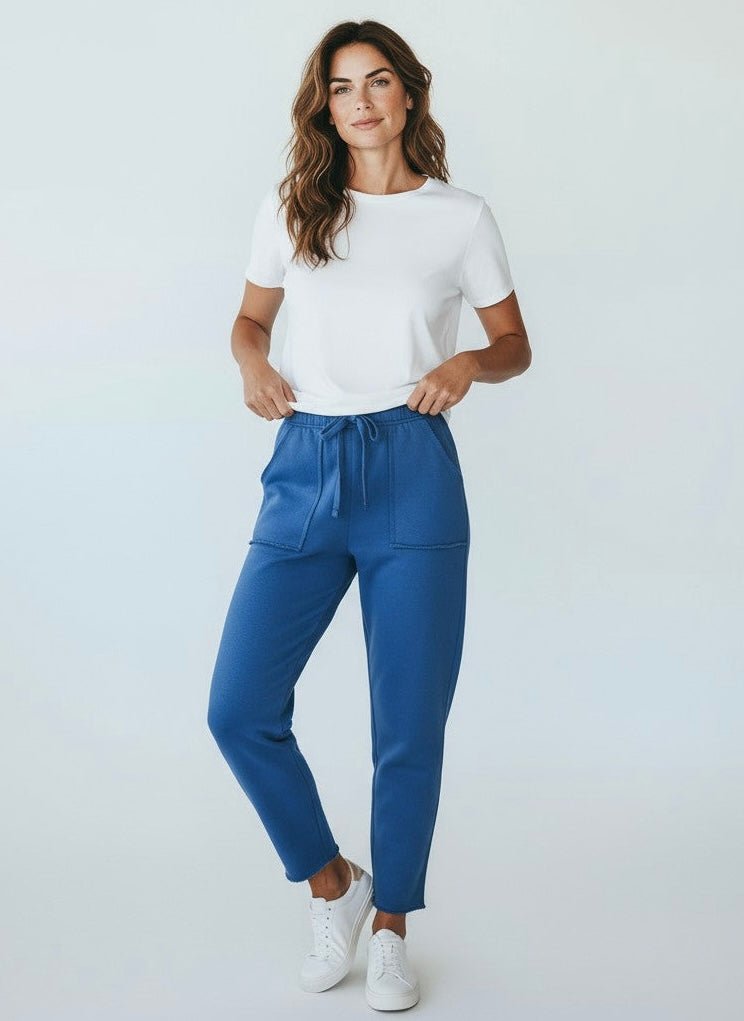 Daydream Patch Pocket Pant - Blue-100 Pants-MONO B-Coastal Bloom Boutique, find the trendiest versions of the popular styles and looks Located in Indialantic, FL