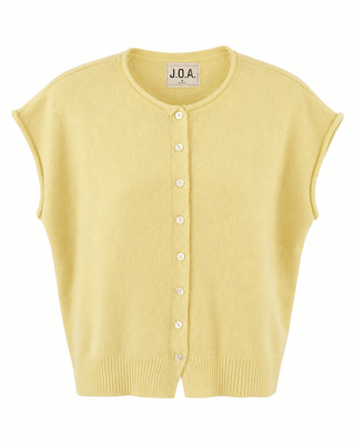 Daydreaming Knit Button Top - Butter Yellow