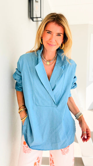 Denim Bacall Italian Long Sleeve Top