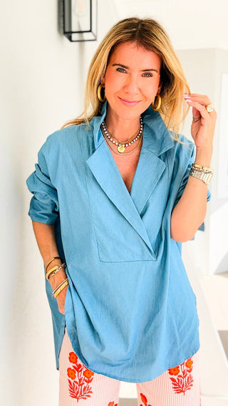 Denim Bacall Italian Long Sleeve Top