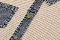 Denim Elegance Knit Jacket