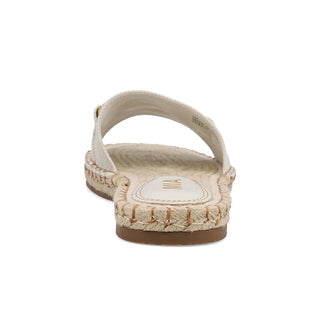 Denim Horsebit Espadrille Sandals - Bone