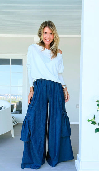 Denim Moon Big Pocket Italian Pants