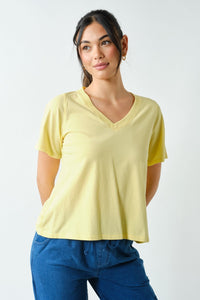 Dima Everyday V-Neck Tee - Yellow Glow