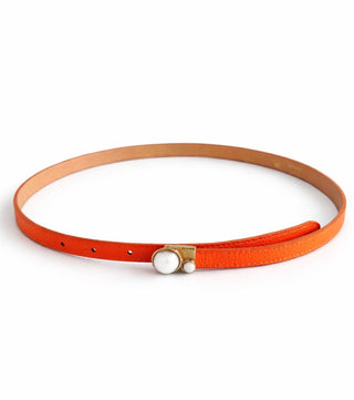 Diva Detail Leather Italian Belt