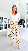 Dotted Daydream Barrel Pants-170 Bottoms-oddi-Coastal Bloom Boutique, find the trendiest versions of the popular styles and looks Located in Indialantic, FL