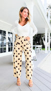 Dotted Daydream Barrel Pants-170 Bottoms-oddi-Coastal Bloom Boutique, find the trendiest versions of the popular styles and looks Located in Indialantic, FL