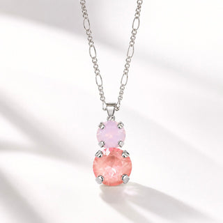 Double Drop Necklace - Light Peach - Katora