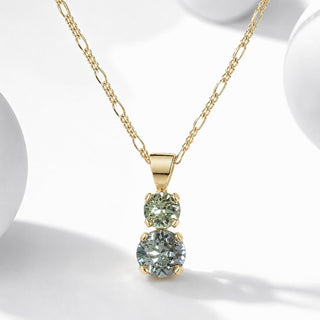 Double Drop Necklace - Sea Foam - Katora