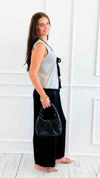 Downtown Darling Ribbon Top-100 Sleeveless Tops-DOE AND RAE-Coastal Bloom Boutique, find the trendiest versions of the popular styles and looks Located in Indialantic, FL