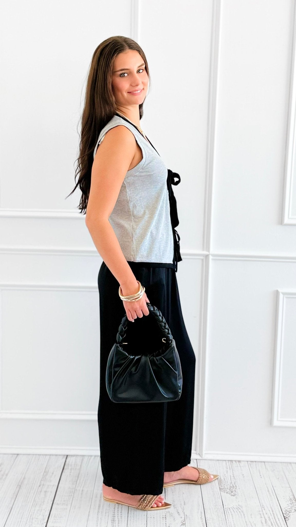 Downtown Darling Ribbon Top-100 Sleeveless Tops-DOE AND RAE-Coastal Bloom Boutique, find the trendiest versions of the popular styles and looks Located in Indialantic, FL