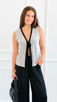 Downtown Darling Ribbon Top-100 Sleeveless Tops-DOE AND RAE-Coastal Bloom Boutique, find the trendiest versions of the popular styles and looks Located in Indialantic, FL