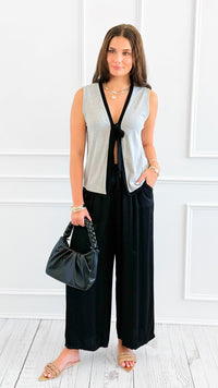 Downtown Darling Ribbon Top-100 Sleeveless Tops-DOE AND RAE-Coastal Bloom Boutique, find the trendiest versions of the popular styles and looks Located in Indialantic, FL