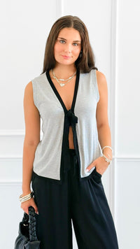 Downtown Darling Ribbon Top-100 Sleeveless Tops-DOE AND RAE-Coastal Bloom Boutique, find the trendiest versions of the popular styles and looks Located in Indialantic, FL