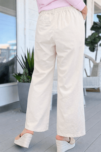 Downtown Ease Italian Pant- Ivory